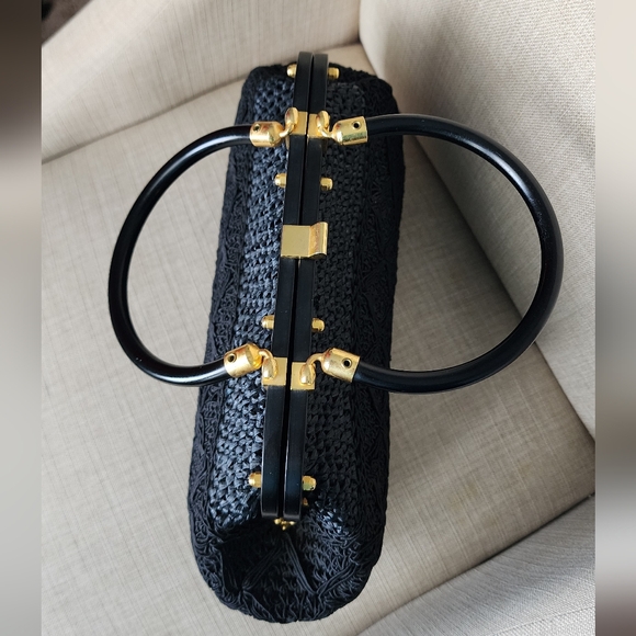 Lefcort Made In Italy Black Handbag - Picture 4 of 8